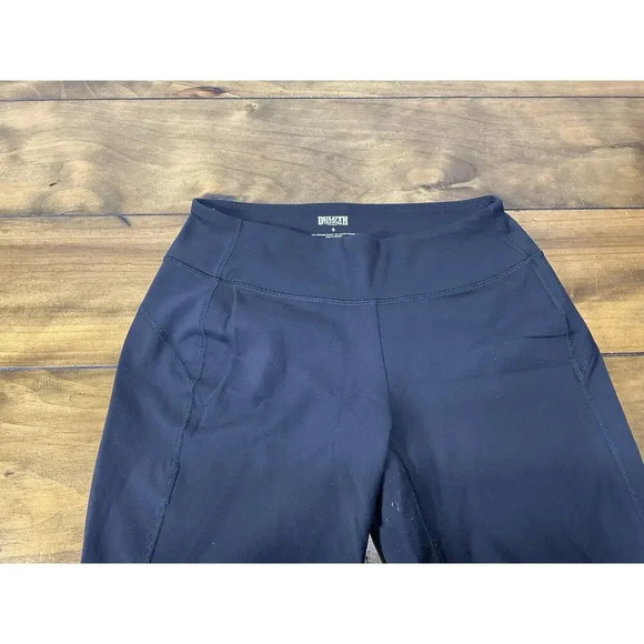 Duluth Trading Pants Womens Black ruched Knee Workout Yoga Leggings Size Small - Picture 3 of 9
